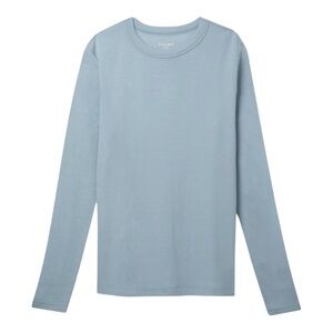 Tilley Merino Rib Long Sleeve Shirt Sz XL Ice Blue Wool Blend Long Sleeve NWT